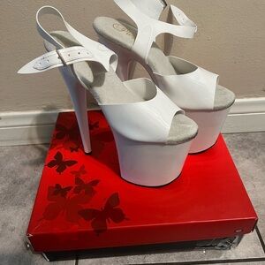 White Platform Heels